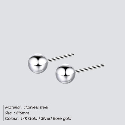 Eterna Sphere Hypoallergenic Ball Stud Earrings