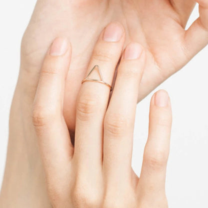 Eterna Vertex Geometric Triangle Ring