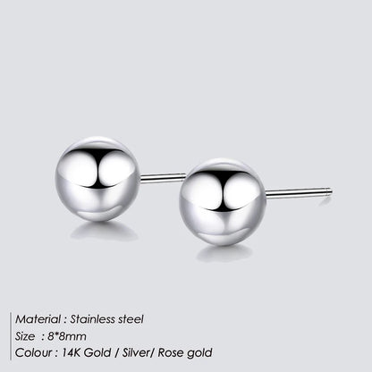 Eterna Sphere Hypoallergenic Ball Stud Earrings