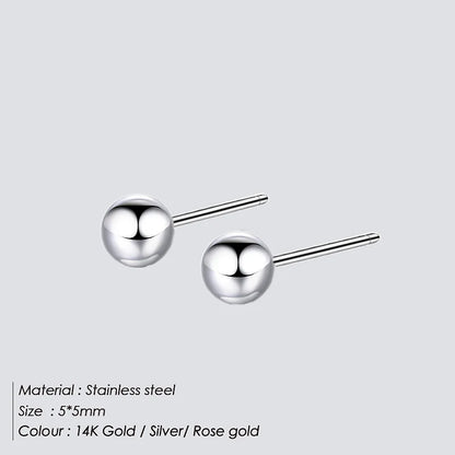 Eterna Sphere Hypoallergenic Ball Stud Earrings