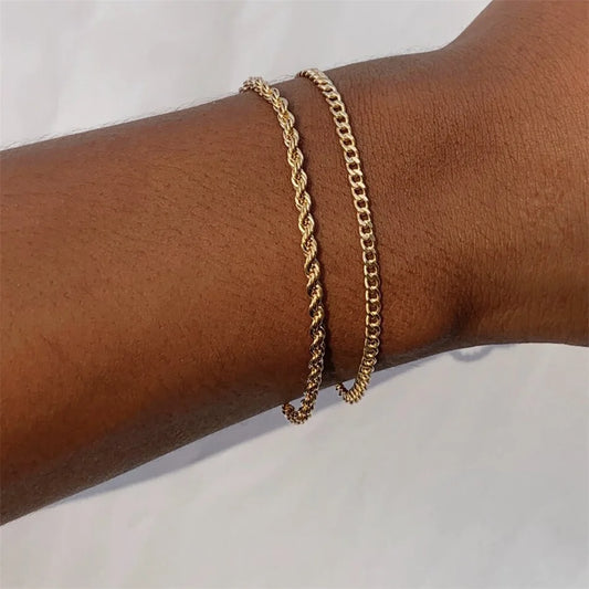 Celeste Gold Coin Chain Bracelet