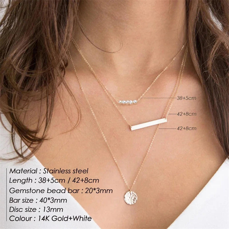 Eterna Luxe Multi-Layer Necklace Set