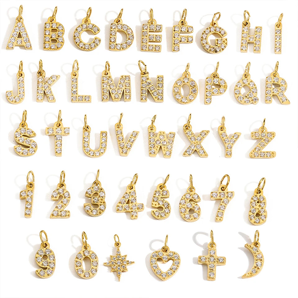 Alphabet & Number Pendant Charms