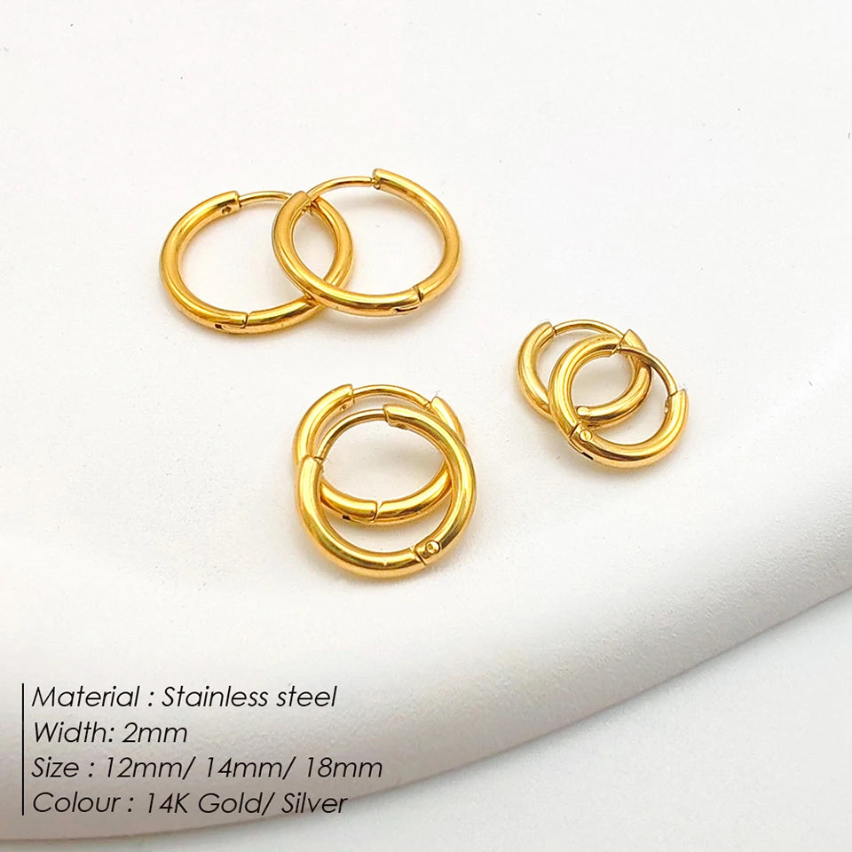 Luxe Circles Hoop Earrings Set