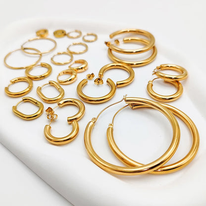 Luxe Circles Hoop Earrings Set