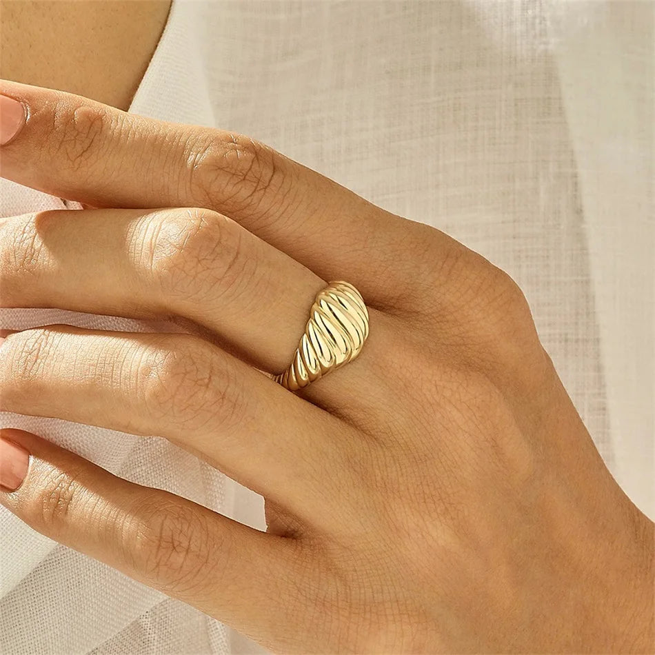 Elegant Twisted Statement Ring