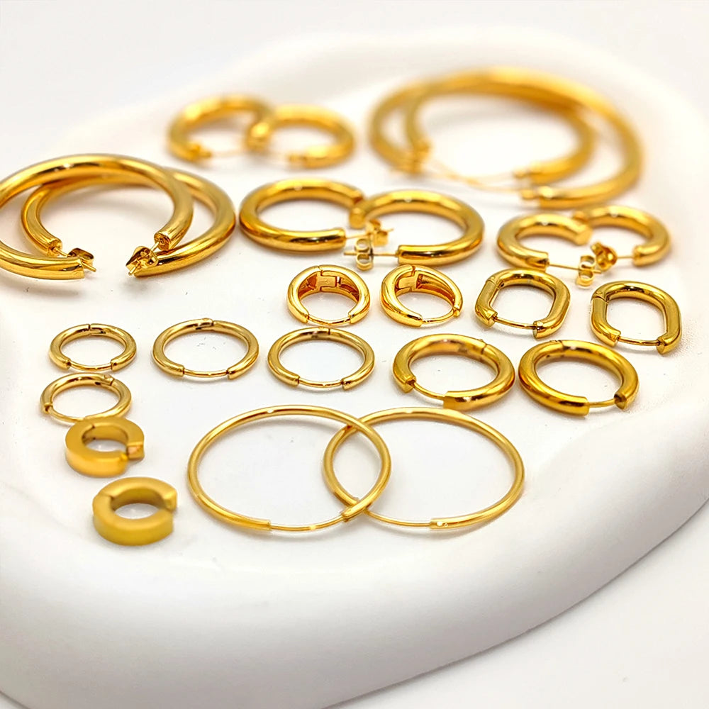 Luxe Circles Hoop Earrings Set