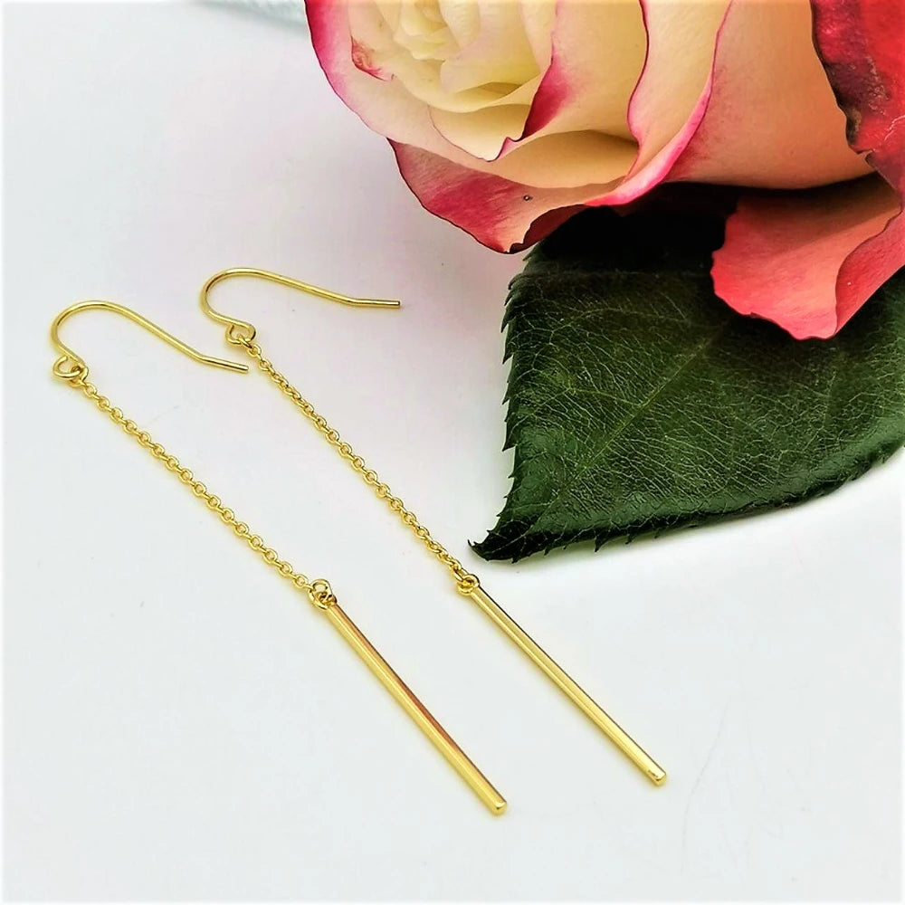 Luxe Minimalist Drop Earrings