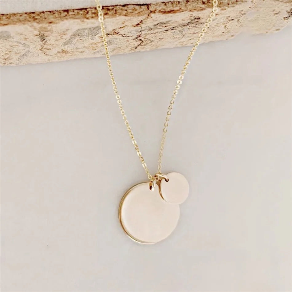 Harmony Double Disc Pendant Necklace