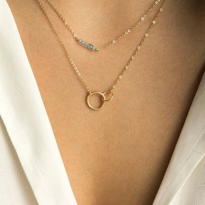 Layered Pearl & Disc Pendant Necklace