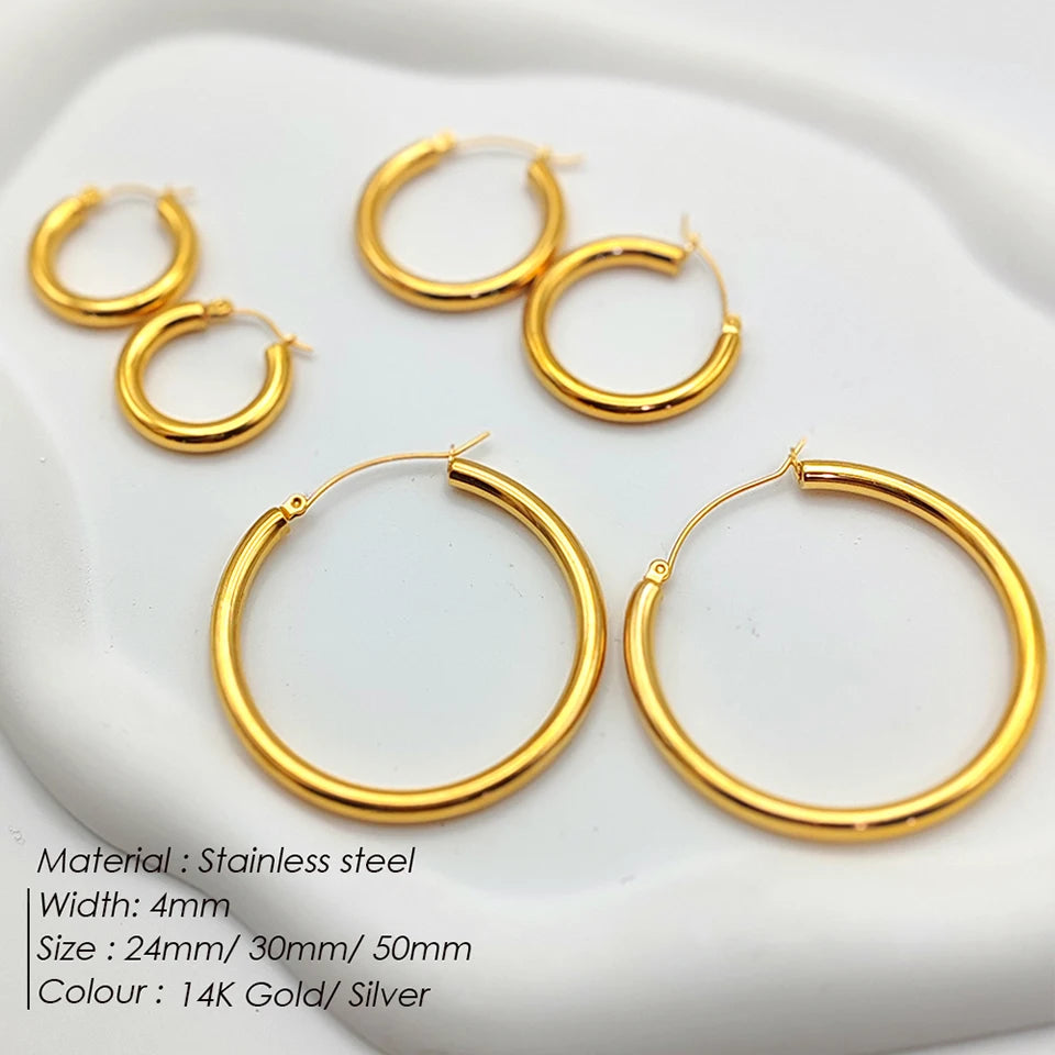 Luxe Circles Hoop Earrings Set