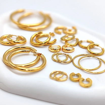 Luxe Circles Hoop Earrings Set