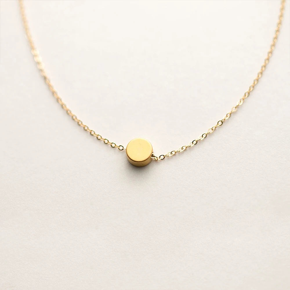 Grace Minimalist Gold-Plated Pendant Necklace