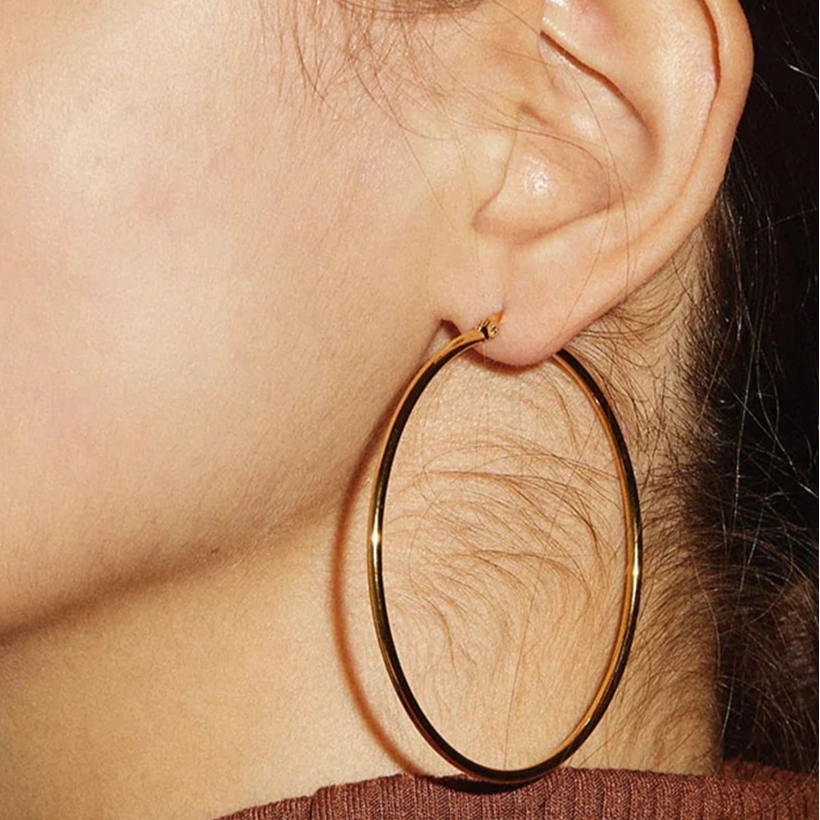 Celeste Grande 70mm Hoop Earrings