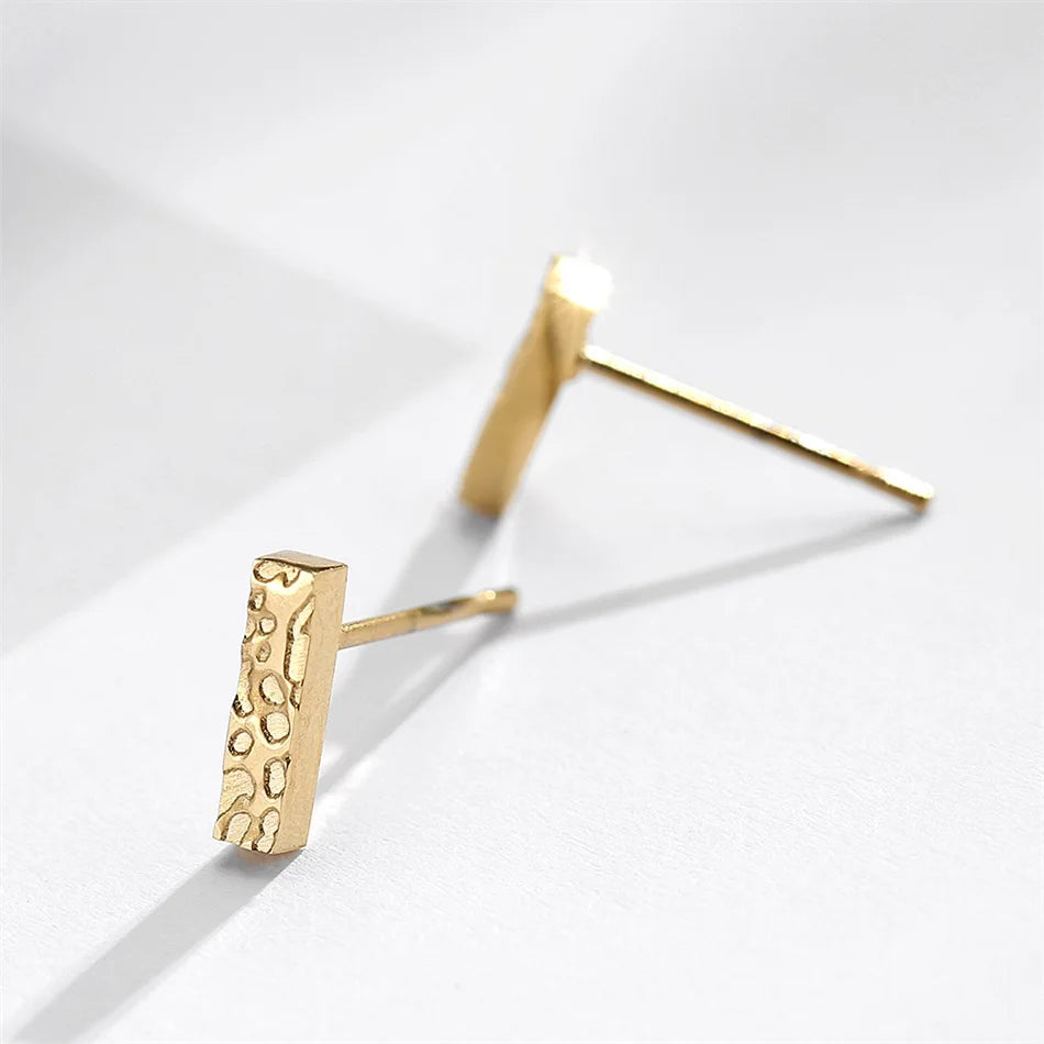 Eterna Line Minimalist Bar Stud Earrings