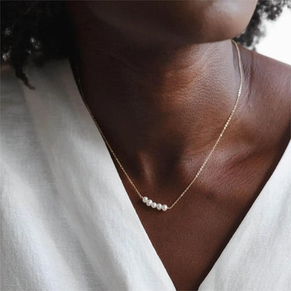 Serenity Pearl Bar Necklace