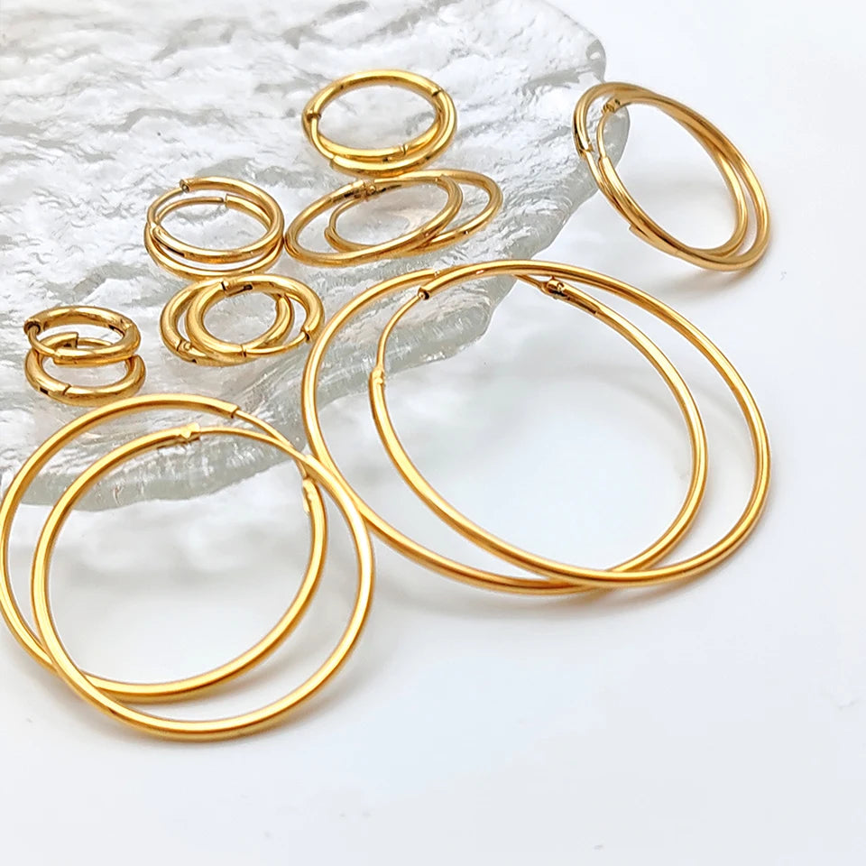 Luxe Circles Hoop Earrings Set