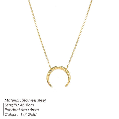 Eterna Crescent Moon Pendant Necklace