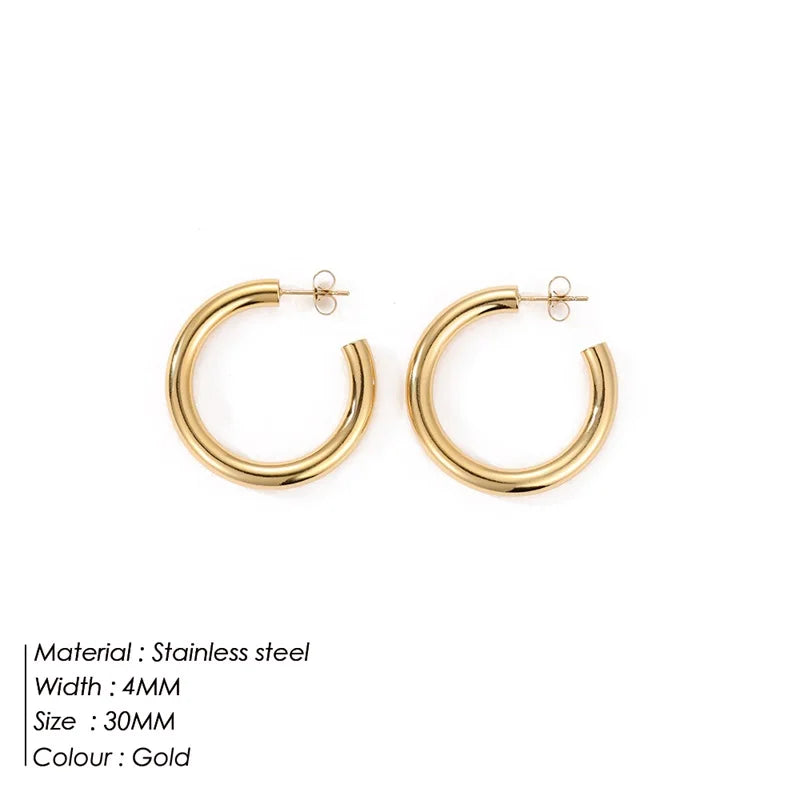 Luxe Circles Hoop Earrings Set