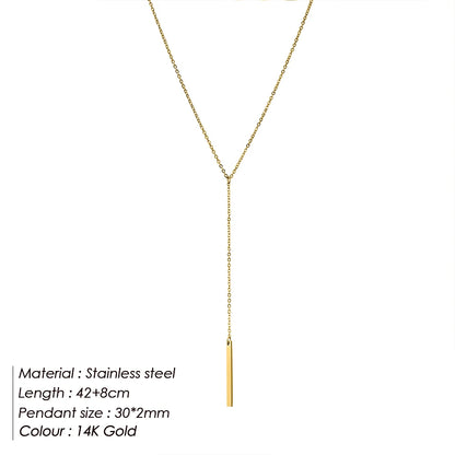 Eterna Lariat Y-Shaped Bar Pendant Necklace