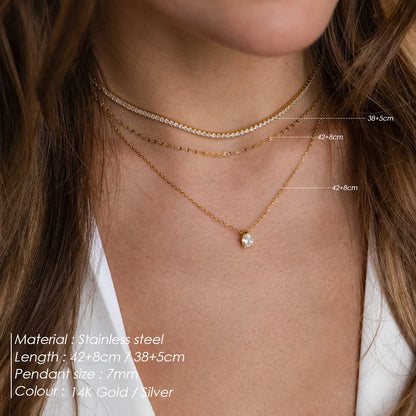 Layered Pearl & Disc Pendant Necklace