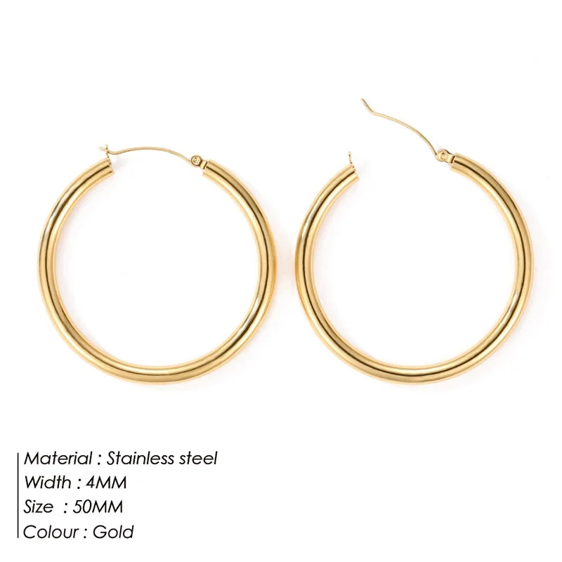 Luxe Circles Hoop Earrings Set