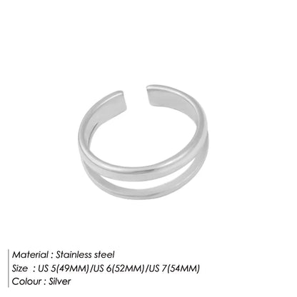 Eterna Duo Double Band Adjustable Ring