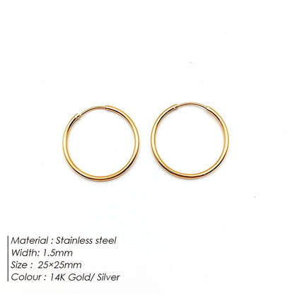 Luxe Circles Hoop Earrings Set