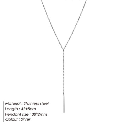 Eterna Lariat Y-Shaped Bar Pendant Necklace