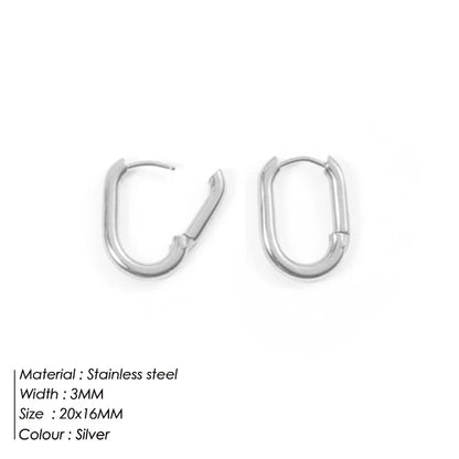 U-Shaped Hoop Earrings