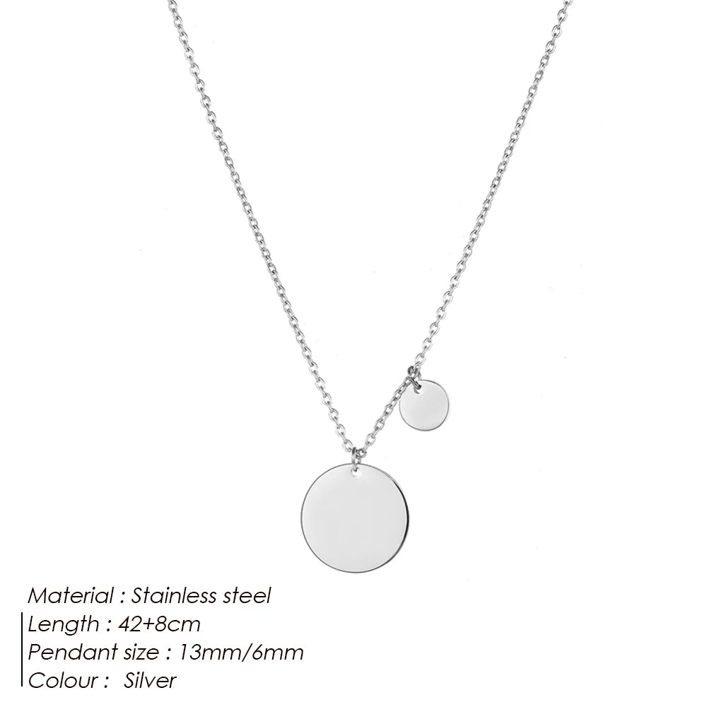 Harmony Double Disc Pendant Necklace