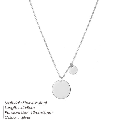 Harmony Double Disc Pendant Necklace