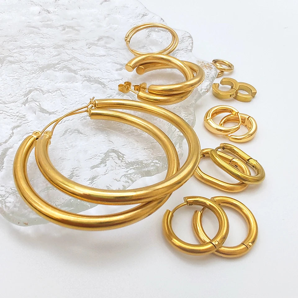 Luxe Circles Hoop Earrings Set