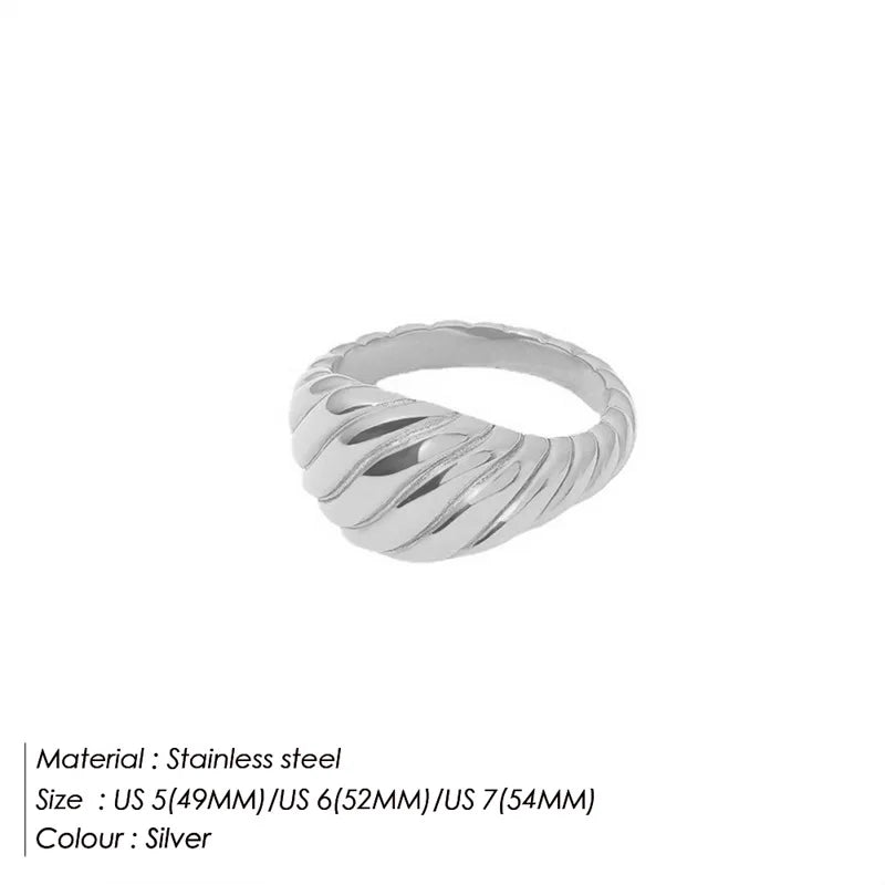 Elegant Twisted Statement Ring