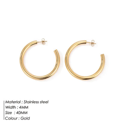 Luxe Circles Hoop Earrings Set