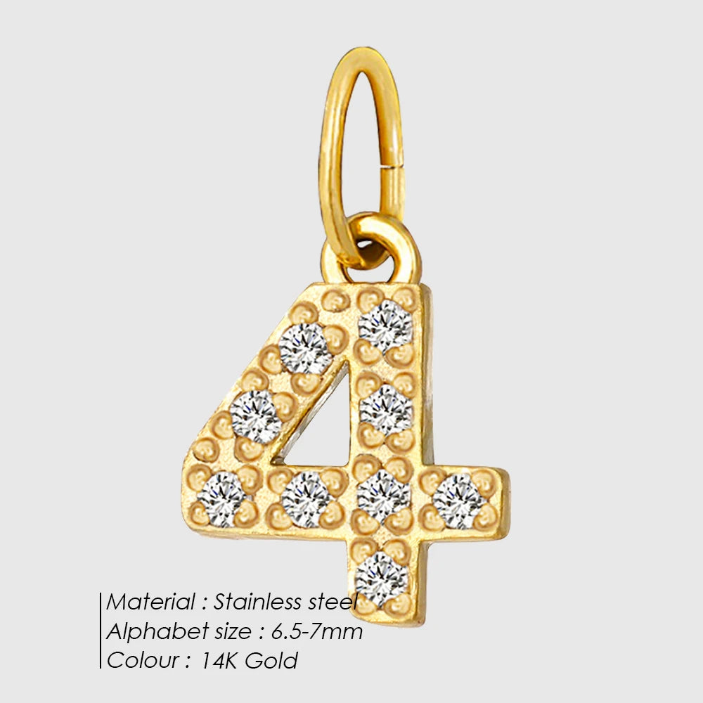 Alphabet & Number Pendant Charms