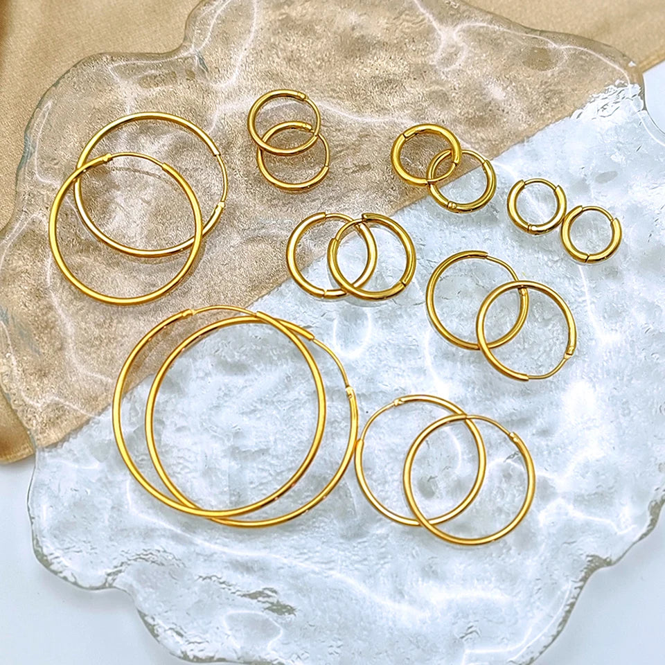 Luxe Circles Hoop Earrings Set