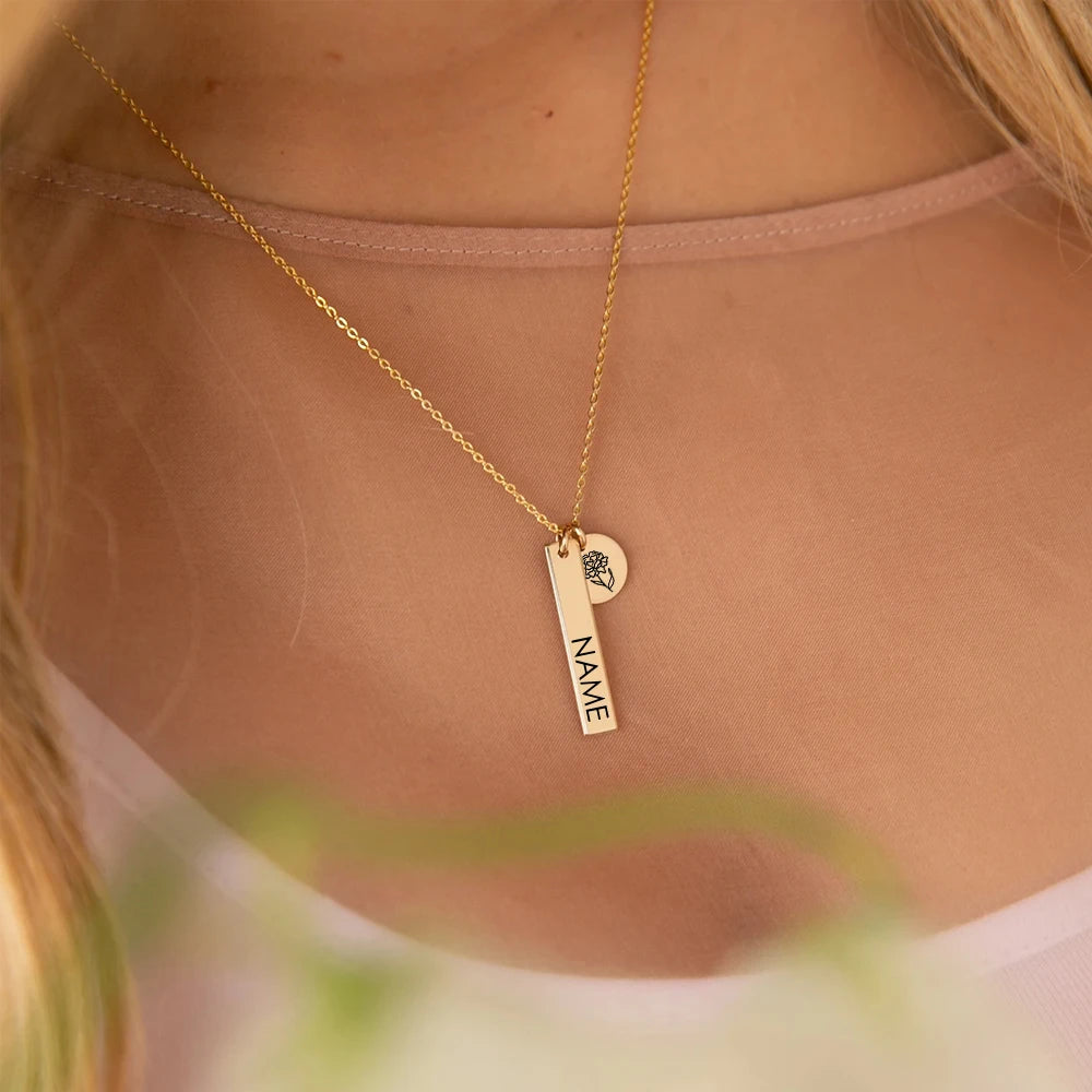 Personalized Engraved Name Necklace