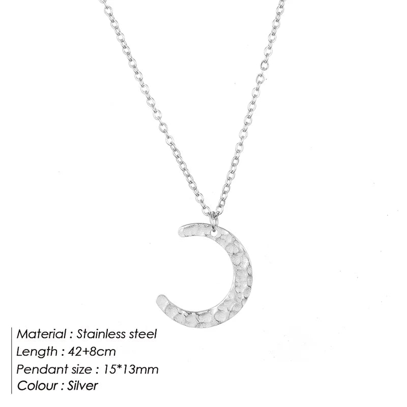 Celeste Moon Pendant Necklace