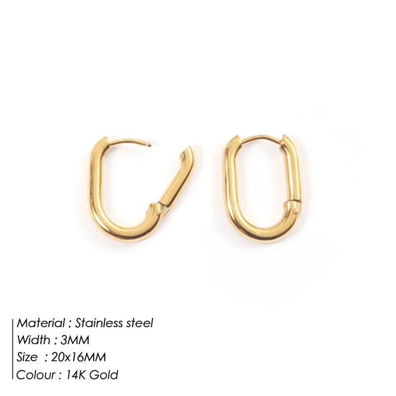 U-Shaped Hoop Earrings