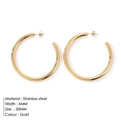 Luxe Circles Hoop Earrings Set