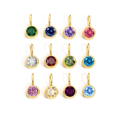 Birthstone Pendant Charms – Personalized Crystal Zirconia