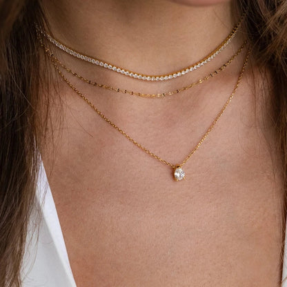 Layered Pearl & Disc Pendant Necklace