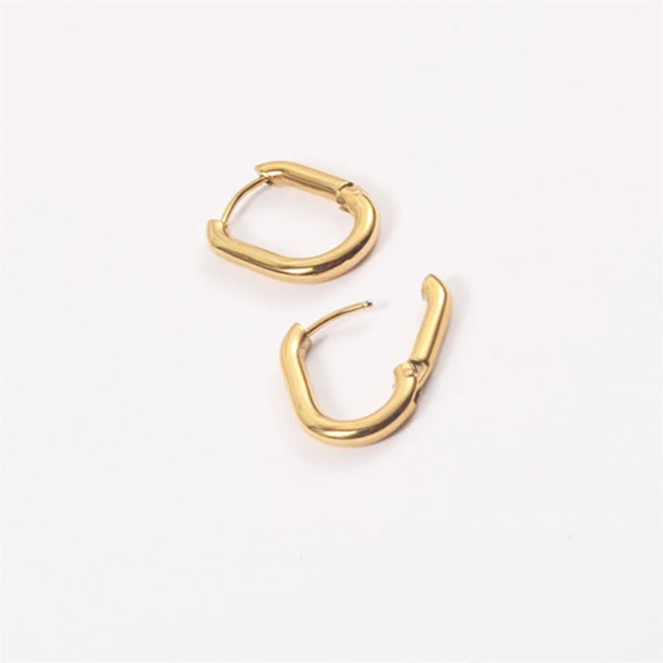 U-Shaped Hoop Earrings