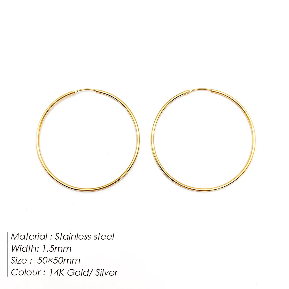 Luxe Circles Hoop Earrings Set