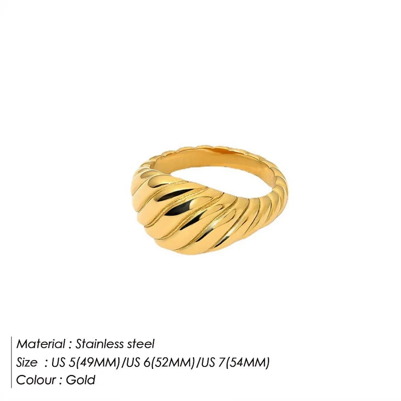 Elegant Twisted Statement Ring