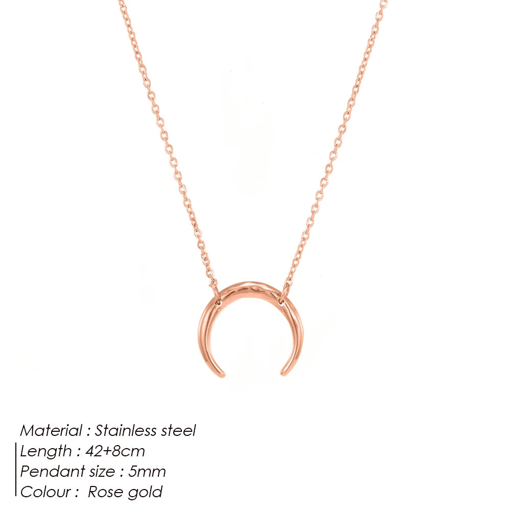 Eterna Crescent Moon Pendant Necklace