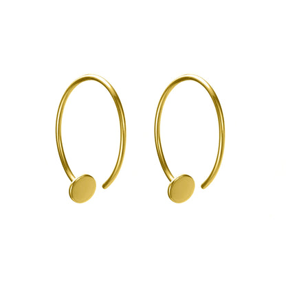 Eterna Halo Open Hoop Crystal Earrings