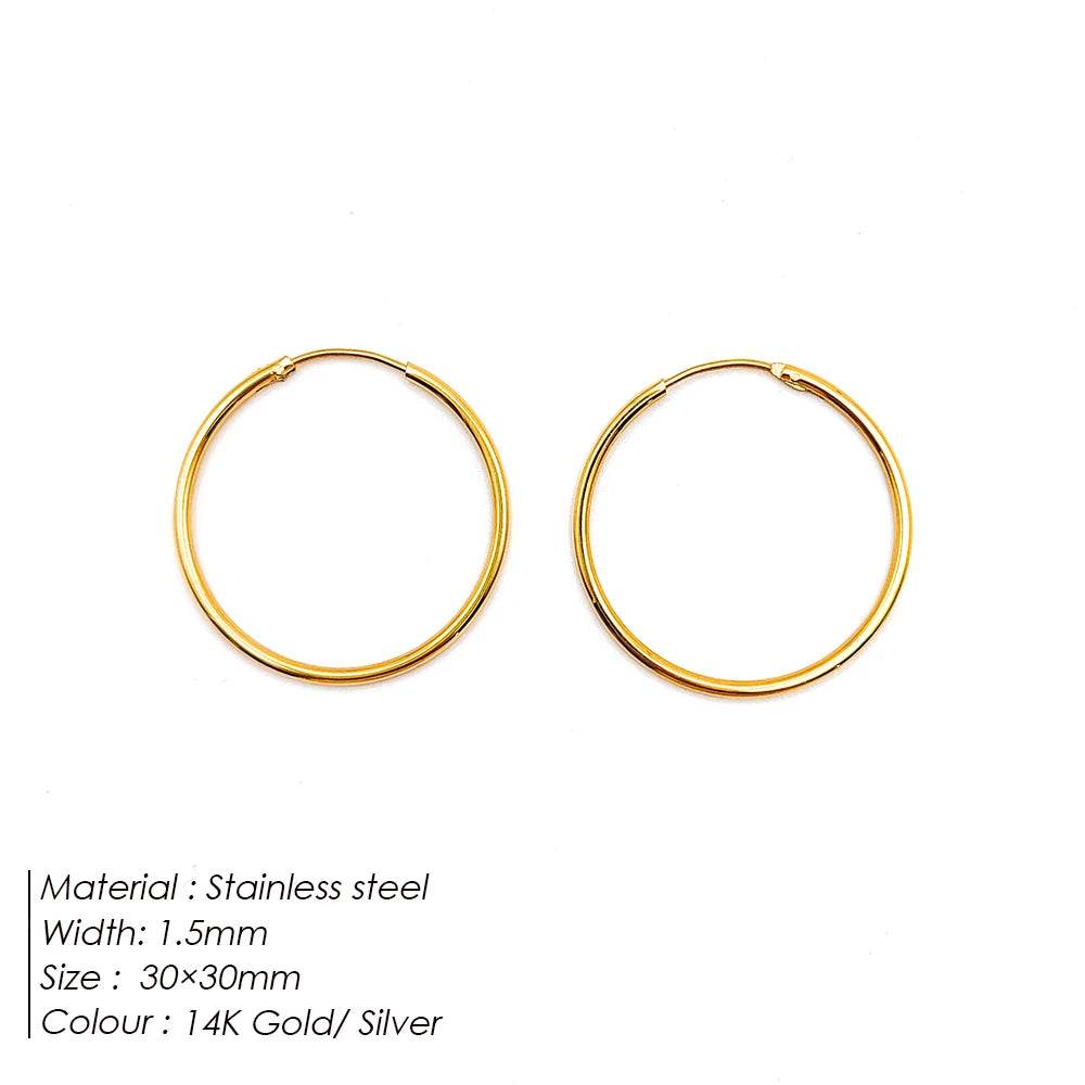 Luxe Circles Hoop Earrings Set