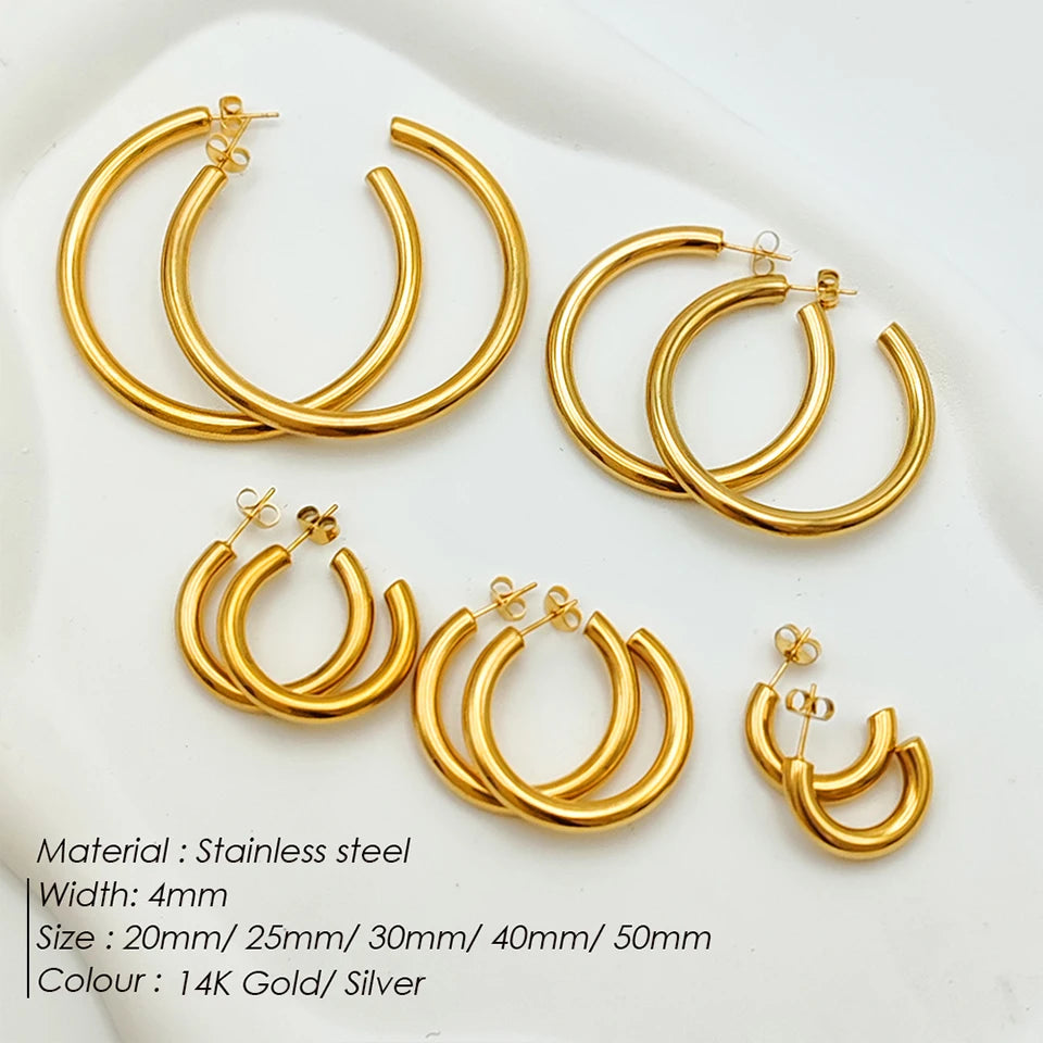 Luxe Circles Hoop Earrings Set